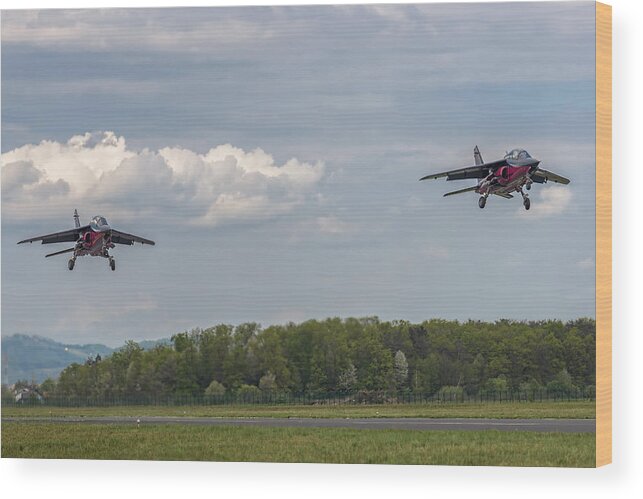 Airplane Wood Print featuring the photograph Lethal Pair by Robert Krajnc