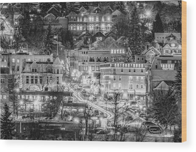 Nelson Bc Wood Print featuring the photograph Life In The Fairytale- BW by Joy McAdams