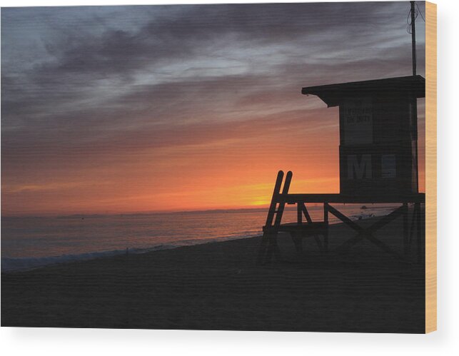 Lifeguard Station Wood Print featuring the photograph Lifeguard Station by Karen Ruhl