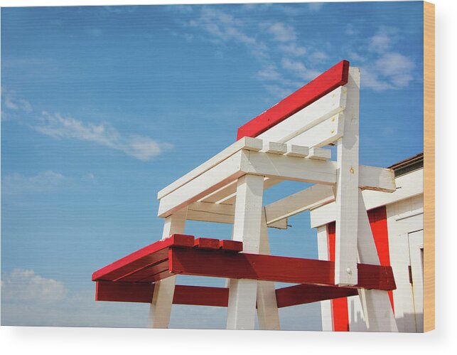Prince Edward Island Wood Print featuring the photograph Lifeguard Station by Marion McCristall