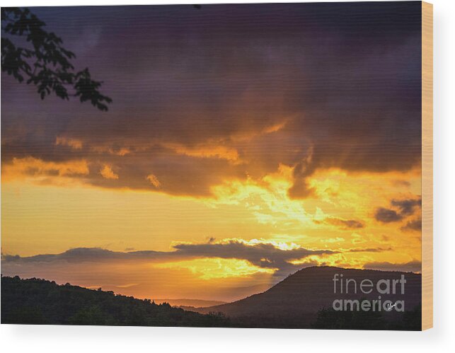 Sunset Wood Print featuring the photograph Light Rays by Alana Ranney