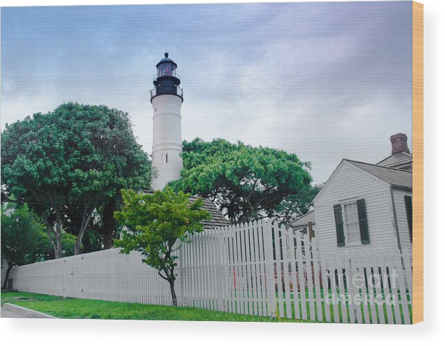America Wood Print featuring the photograph Lighthouse in Key West, USA by Amanda Mohler