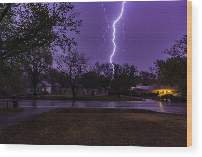 Jay Stockhaus Wood Print featuring the photograph Lightning by Jay Stockhaus