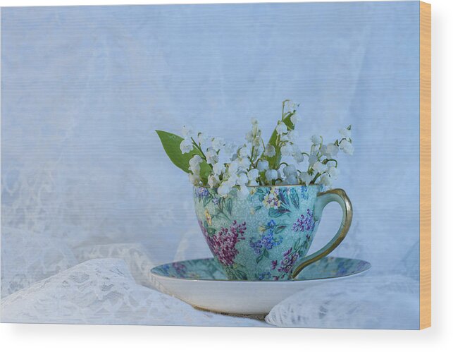 Lily. Valley Wood Print featuring the photograph Lily Of Valley by Diane Fifield