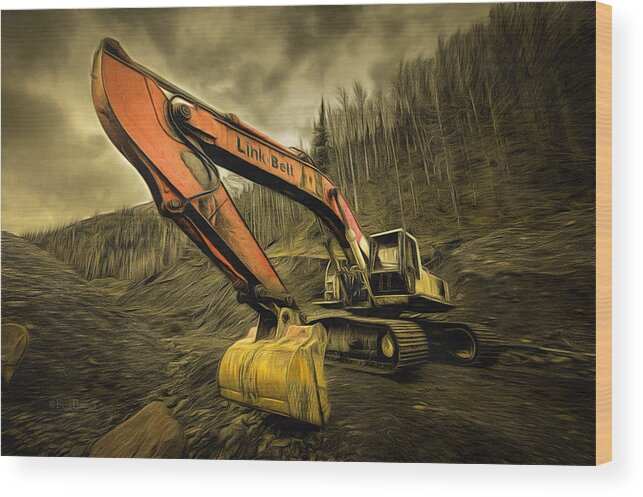 Equipment Wood Print featuring the photograph Link Belt Excavator by Fred Denner