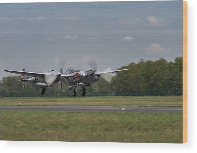 Airplane Wood Print featuring the photograph Lockheed P-38 Lightning by Robert Krajnc