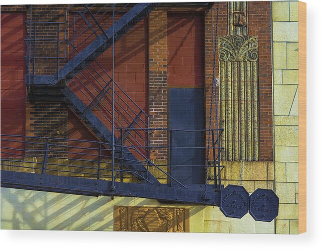  Wood Print featuring the photograph Lonely Days Parking Garage v2 by Raymond Kunst