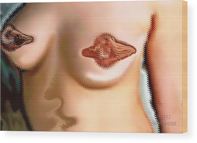 Nude Wood Print featuring the digital art Look at Me by Piety Dsilva