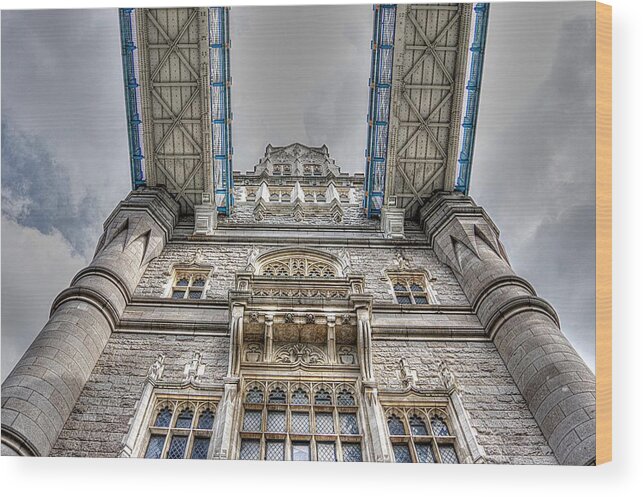 Tower Bridge Wood Print featuring the photograph Look Up to the Tower by Karen McKenzie McAdoo