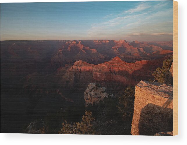 Grand Canyon Photography Wood Print featuring the photograph Looking at the North Rim of the canyon. by Jeff Folger