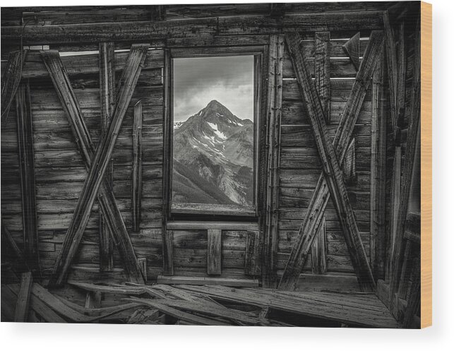 Alta Colorado Wood Print featuring the photograph Looking Past Black and White by Ryan Smith