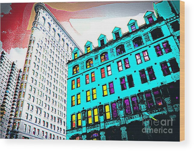 Building Wood Print featuring the photograph Looking Up by Julie Lueders 