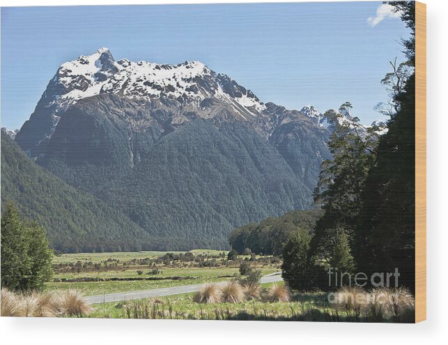 Queenstown Wood Print featuring the photograph Lord of the Rings Locations, New Zealand by Yurix Sardinelly