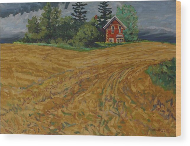 547 Wood Print featuring the painting Lost Homestead by Phil Chadwick
