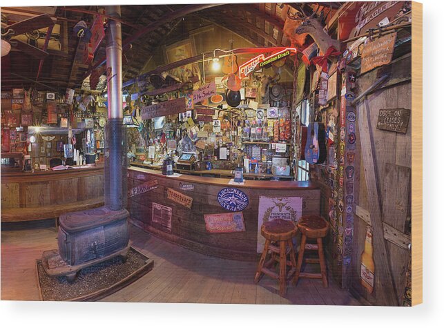 2016 Wood Print featuring the photograph Luckenbach by Tim Stanley