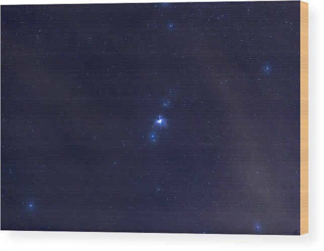 Nebula Wood Print featuring the photograph M42 - Orion the hunter by Josef Pittner