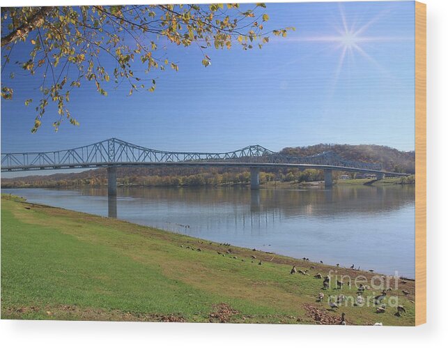 Bridge Wood Print featuring the photograph Madison, Indiana Bridge by Melissa Mim Rieman