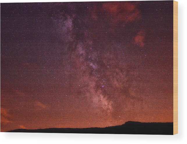 France Wood Print featuring the photograph Magenta Milky Way France by Lawrence Knutsson