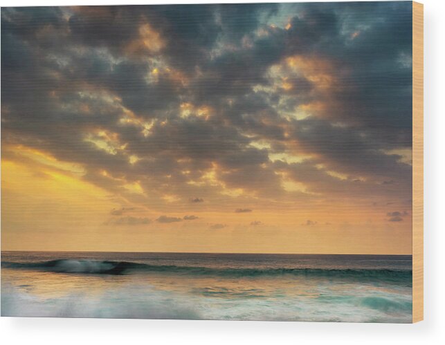 Hawaii Wood Print featuring the photograph Magic Sands Sunset by Christopher Johnson