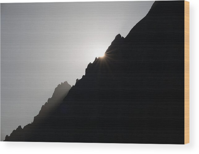 Mountains Wood Print featuring the photograph Mountain Sunset by Marco Missiaja