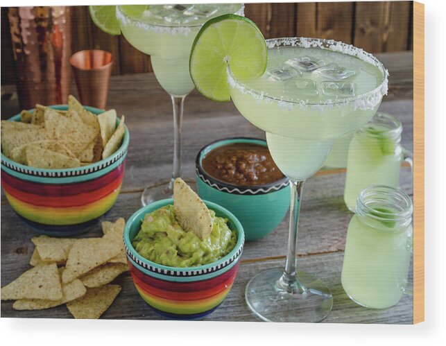 Adult Beverage Wood Print featuring the photograph Margarita Party by Teri Virbickis