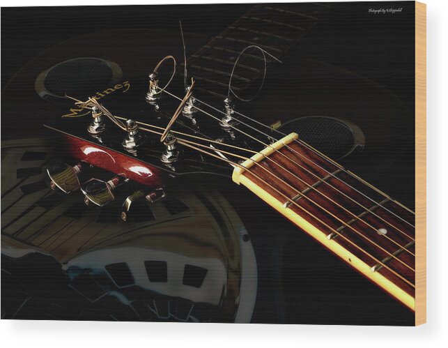 Martinez Guitar Wood Print featuring the photograph Martinez Guitar 003 by Kevin Chippindall