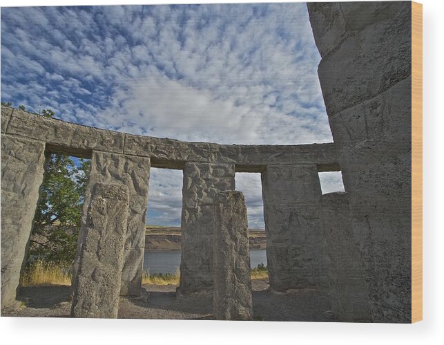 Stonehenge Wood Print featuring the photograph Maryhill Stonehenge 11 by Todd Kreuter