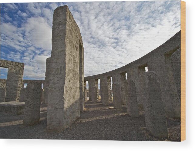Stonehenge Wood Print featuring the photograph Maryhill Stonehenge 4 by Todd Kreuter