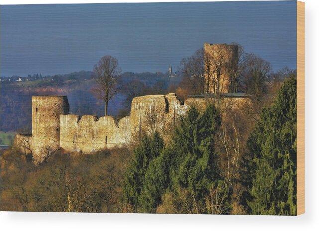 Blankenberg Wood Print featuring the photograph Medieval fortress in Germany by Tatiana Travelways