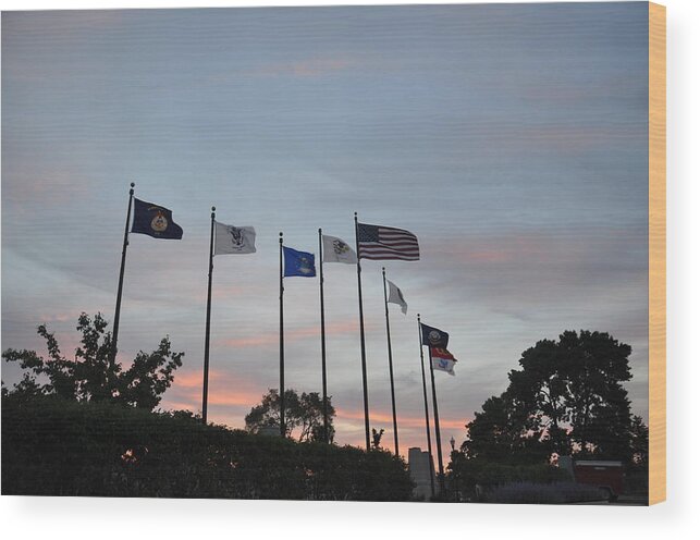 Sunsets Wood Print featuring the photograph Memorial Day by Daniel Ness