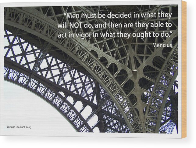 Quote Wood Print featuring the photograph Mencius - 2 by Mark Slauter