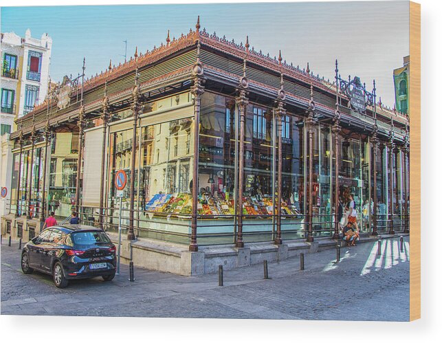 Travel Wood Print featuring the photograph Mercado San Miguel, Madrid by Venetia Featherstone-Witty
