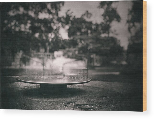 Playground Wood Print featuring the photograph Merry Go Round by Scott Norris