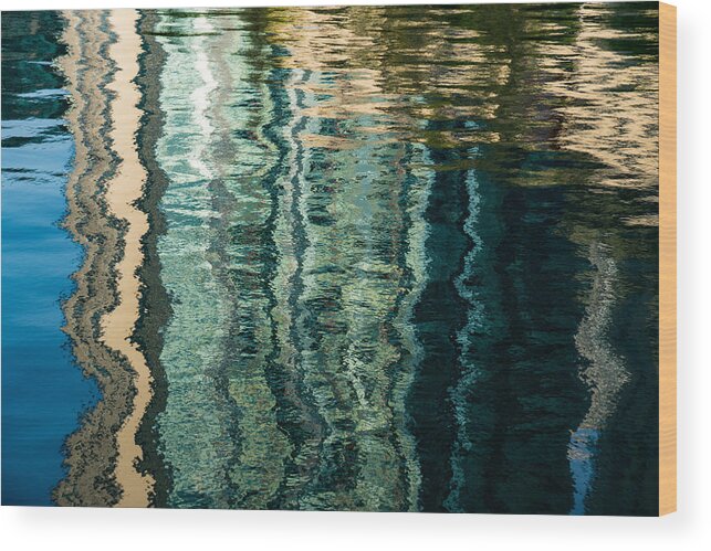 Mesmerizing Wood Print featuring the photograph Mesmerizing Abstract Reflections Two by Georgia Mizuleva