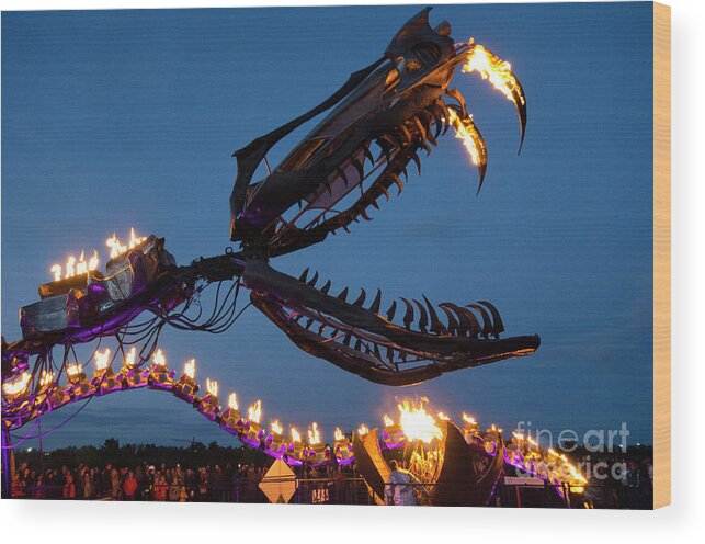 Fire Wood Print featuring the photograph Metal And Fire 5 by Bob Christopher