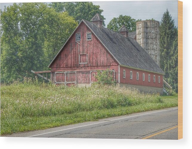 Barn Wood Print featuring the photograph 0029 - Metamora Red I by Sheryl L Sutter