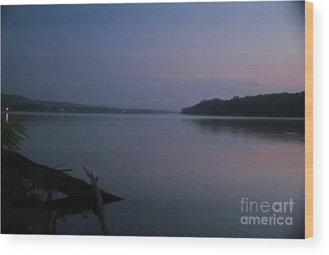 River Wood Print featuring the photograph Midnite Blue by Melissa Mim Rieman
