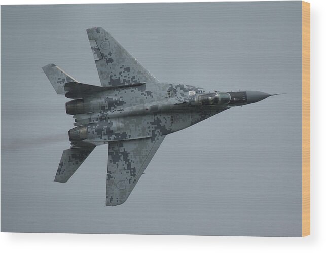 Mikoyan Wood Print featuring the photograph Mikoyan-Gurevich MiG-29AS by Tim Beach