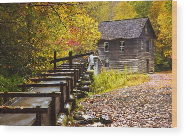 Park Wood Print featuring the photograph Mingus Mill Painted by Jonas Wingfield