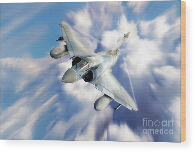 Mirage 2000 Wood Print featuring the digital art Mirage 2000 by Airpower Art