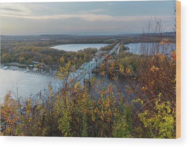 River Wood Print featuring the photograph Mississippi River Red Wing 1 A by John Brueske