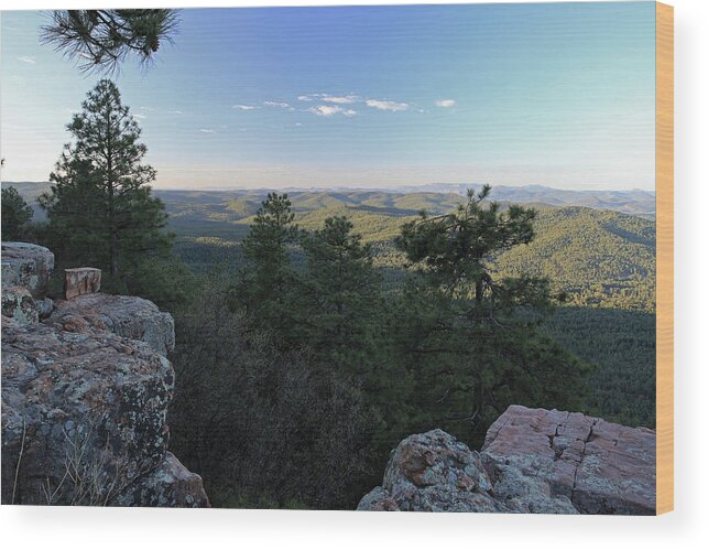 Landscape Wood Print featuring the photograph Mogollon Morning by Gary Kaylor