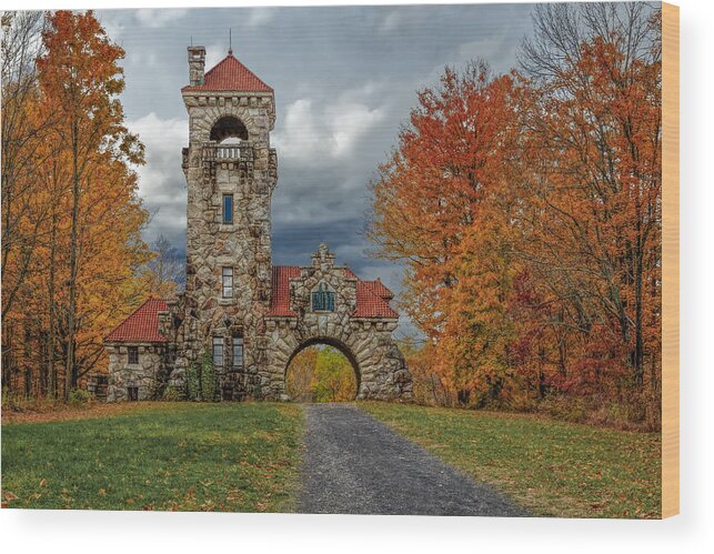 Mohonk Wood Print featuring the photograph Mohonk Preserve Gatehouse by Susan Candelario