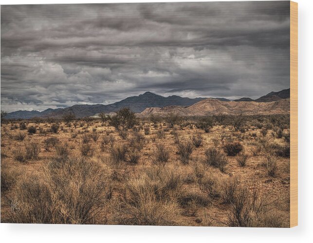 Mojave Desert California Wood Print featuring the photograph Mojave Landscape 001 by Lance Vaughn