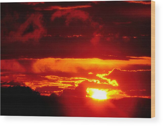 Sunset Wood Print featuring the photograph Moment of Majesty by Bruce Patrick Smith