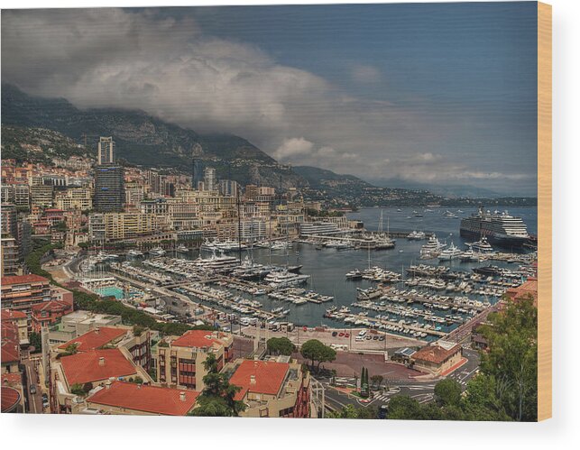 Monaco Wood Print featuring the photograph Monaco - La Condamine 001 by Lance Vaughn
