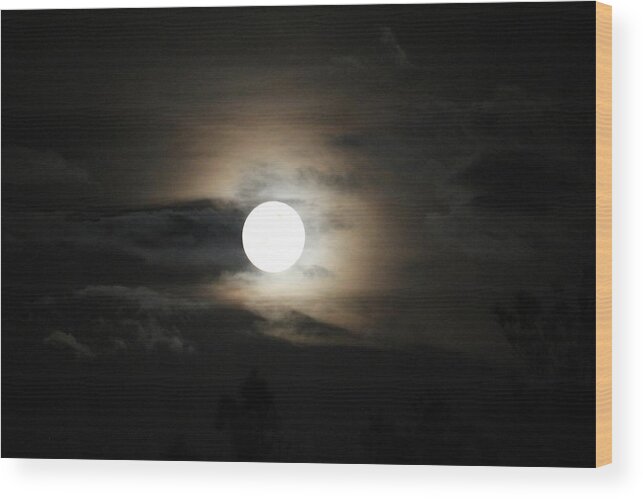 Moon Wood Print featuring the photograph Moon by Athala Bruckner