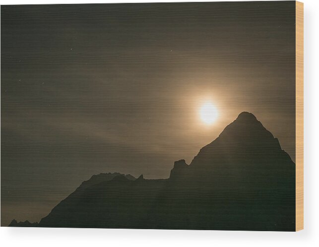 Austria Wood Print featuring the photograph Moon Rising by John Wadleigh