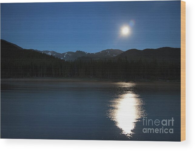 Moonshine Reflection Wood Print featuring the photograph Moon Shine by Jim Garrison