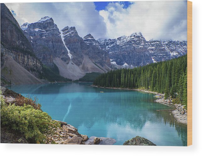 Banff Wood Print featuring the photograph Moraine Lake by Thomas Nay